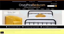 Desktop Screenshot of crazypricebeds.com