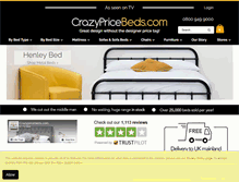 Tablet Screenshot of crazypricebeds.com
